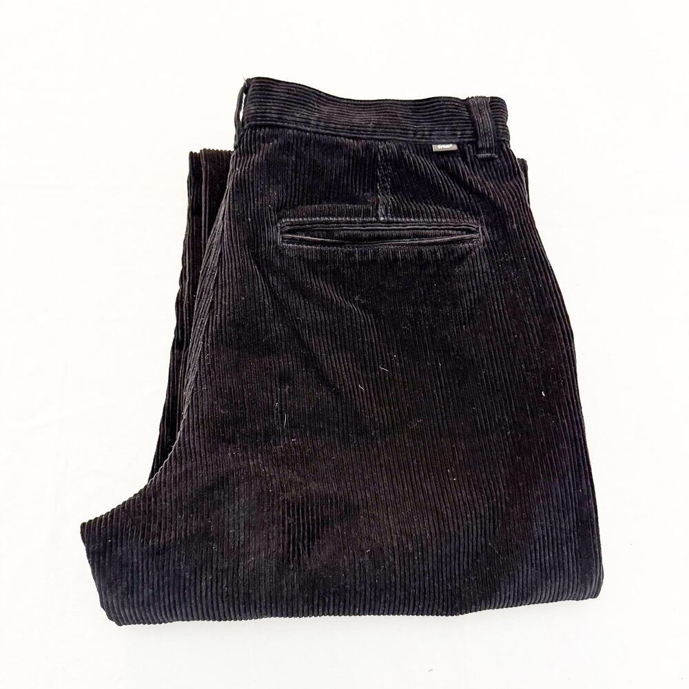 TNA Black Corduroy Textured Wide Leg Denim Jeans Size 10